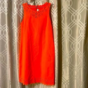 J Crew orange dress. True to size.